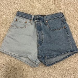 BRAND NEW: Two-toned Levi 501 shorts.